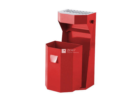 50 literes kültéri hulladékgyűjtő piros színben