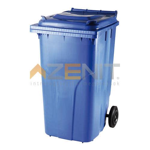240 literes műanyag hulladékgyűjtő standard fedéllel kék színben