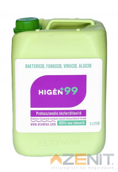 Higén + 99 Ipari Fertőtlenítő és Tisztítószer 5 l, kannában